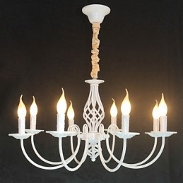 Lampada a candela semplice in ferro europeo 8 lampadari
