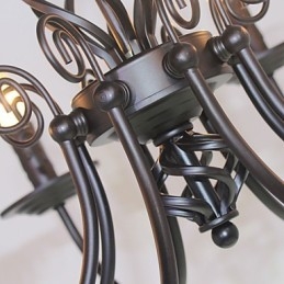 Lampada a candela semplice in ferro europeo 8 lampadari
