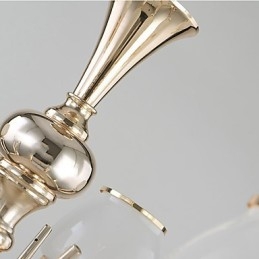 Caratteristica elettrolitica moderna e contemporanea per lampadario in metallo di cristallo