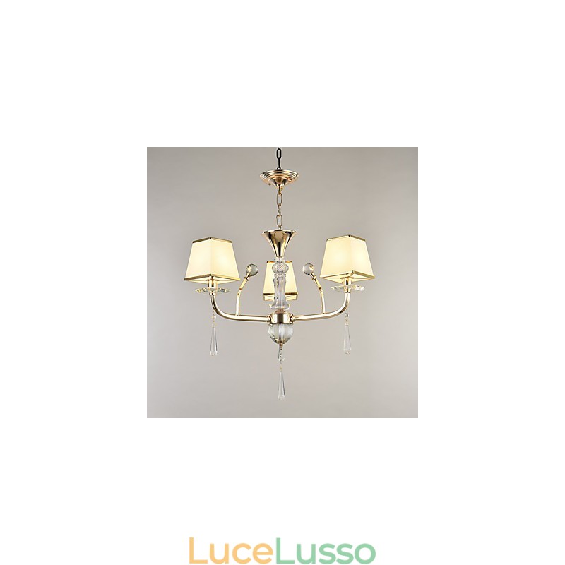 Caratteristica elettrolitica moderna e contemporanea per lampadario in metallo di cristallo