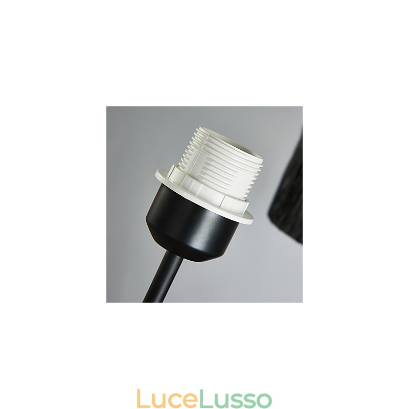 Lampadario classico tradizionale a 3 luci con paralume in tessuto semplice