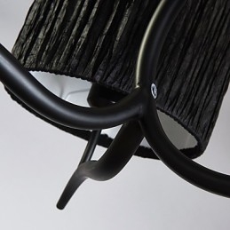 Lampadario classico tradizionale a 3 luci con paralume in tessuto semplice