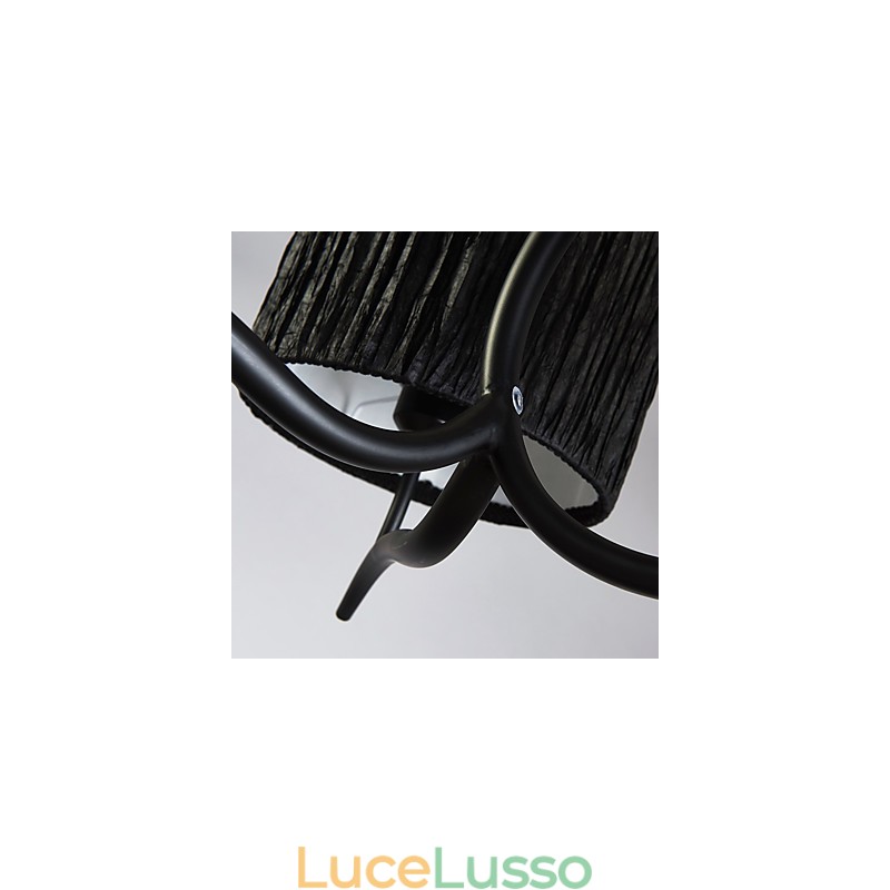 Lampadario classico tradizionale a 3 luci con paralume in tessuto semplice