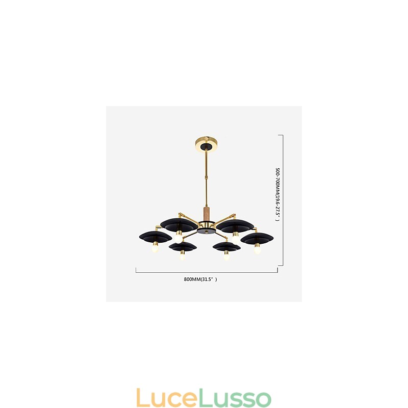 Lampadario personalizzato a 6 luci