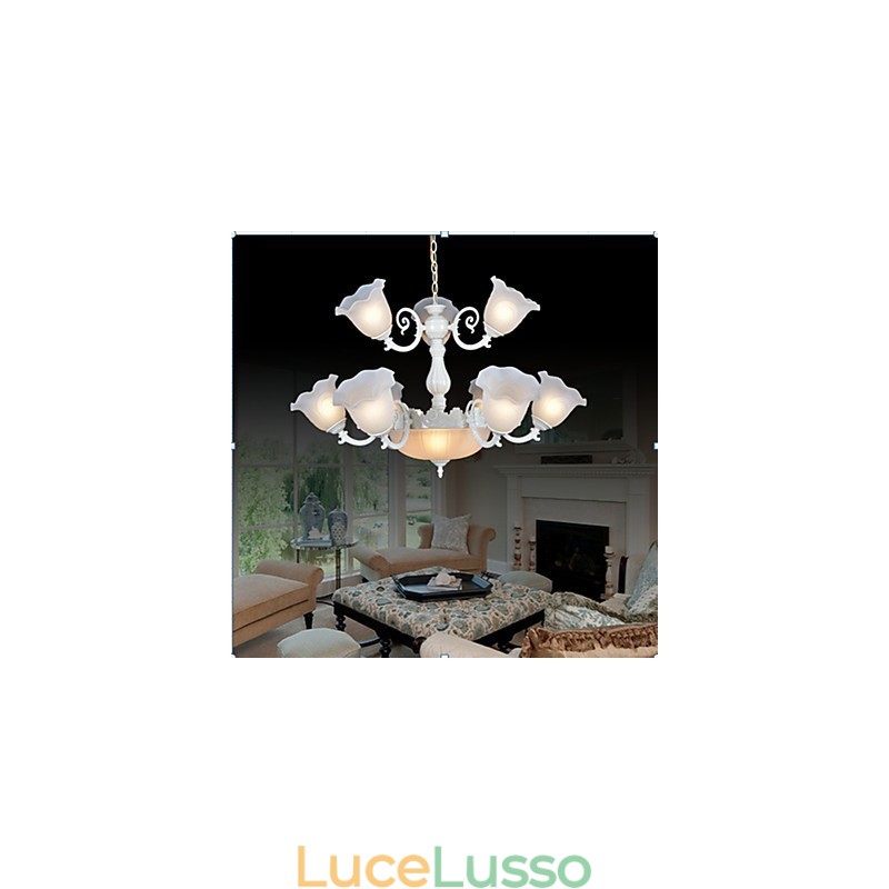 Lampadario Tradizionale Classico Vintage Retro Metallo