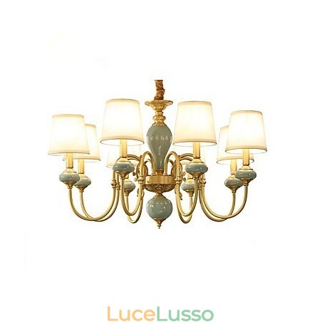Lampadario tradizionale classico country in ottone caratteristica per mini stile metallo 8 lampadine Lampadario tradizionale classico country in ottone caratteristica per mini stile metallo 8 lampadine