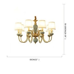 Lampadario tradizionale classico country in ottone caratteristica per mini stile metallo 8 lampadine