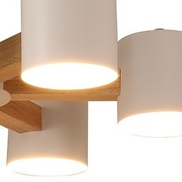 Lampadario a 6 luci moderno contemporaneo tradizionale classico vintage country legno caratteristica per legno