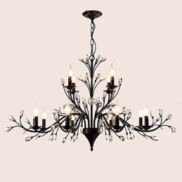 Lampadario di cristallo a 12 luci, moderno, contemporaneo, tradizionale, classico, vintage, retrò, country, dipinto, caratteristica