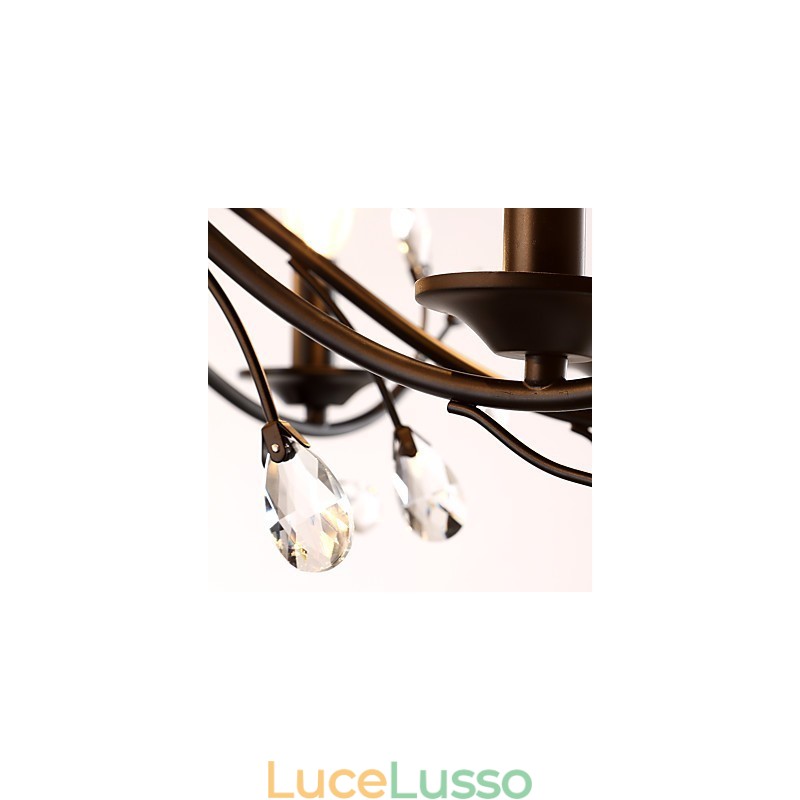 Lampadario di cristallo a 12 luci, moderno, contemporaneo, tradizionale, classico, vintage, retrò, country, dipinto, caratteristica