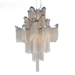 Lampadario a chiocciola in alluminio, lampada a sospensione di design, colore argento, scala a chiocciola