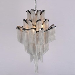 Lampadario a chiocciola in alluminio, lampada a sospensione di design, colore argento, scala a chiocciola