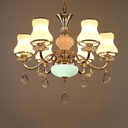 Lampadario moderno contemporaneo elettroplaccato caratteristica per cristallo metallo
