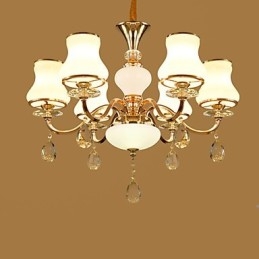 Lampadario moderno contemporaneo elettroplaccato caratteristica per cristallo metallo
