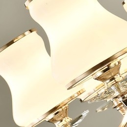 Lampadario moderno contemporaneo elettroplaccato caratteristica per cristallo metallo