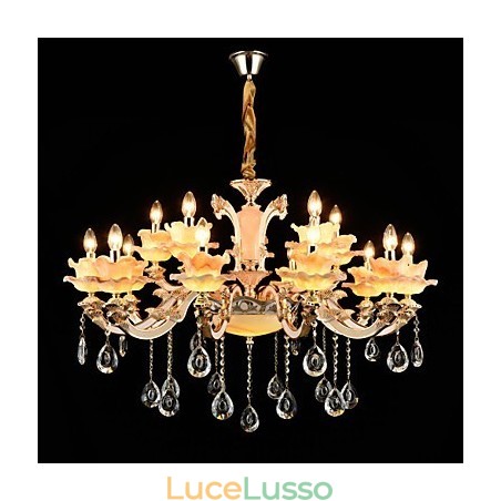 Lampada a sospensione in lega di zinco Caratteristica per cristallo Mini stile metallo negozi interni 15 lampadine Lampada a sospensione in lega di zinco Caratteristica per cristallo Mini stile metallo negozi interni 15 lampadine