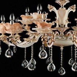 Lampada a sospensione in lega di zinco Caratteristica per cristallo Mini stile metallo negozi interni 15 lampadine