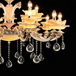 Lampada a sospensione in lega di zinco Caratteristica per cristallo Mini stile metallo negozi interni 15 lampadine
