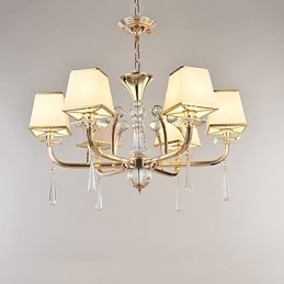 Lampadario moderno contemporaneo elettroplaccato caratteristica per cristallo metallo