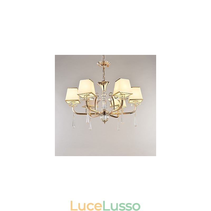 Lampadario moderno contemporaneo elettroplaccato caratteristica per cristallo metallo