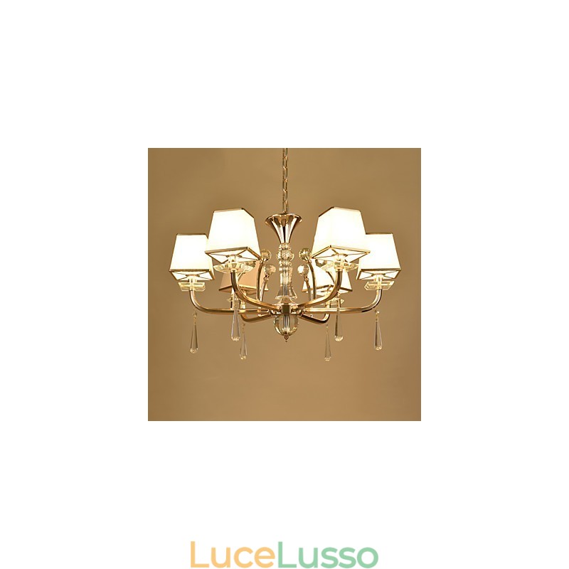 Lampadario moderno contemporaneo elettroplaccato caratteristica per cristallo metallo