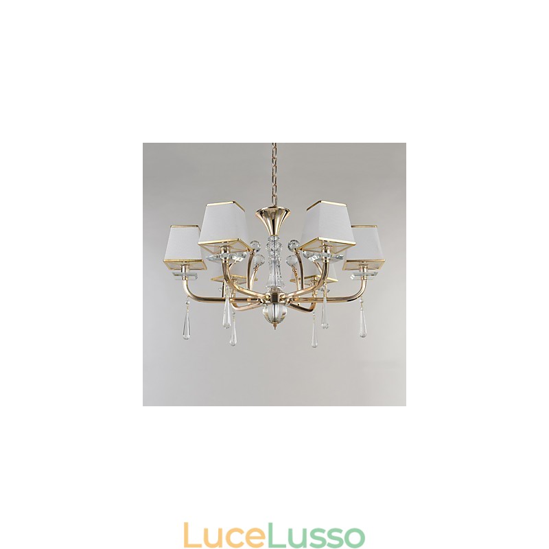 Lampadario moderno contemporaneo elettroplaccato caratteristica per cristallo metallo