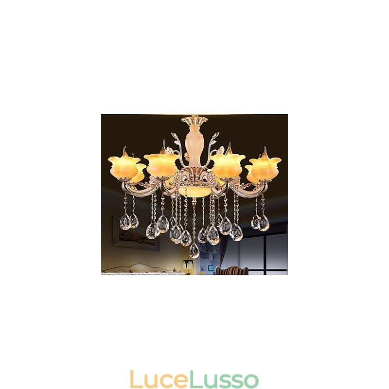 Lampada a sospensione in cristallo di giada