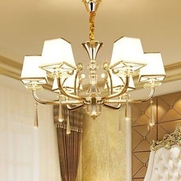 Lampadario moderno contemporaneo elettroplaccato caratteristica per cristallo metallo