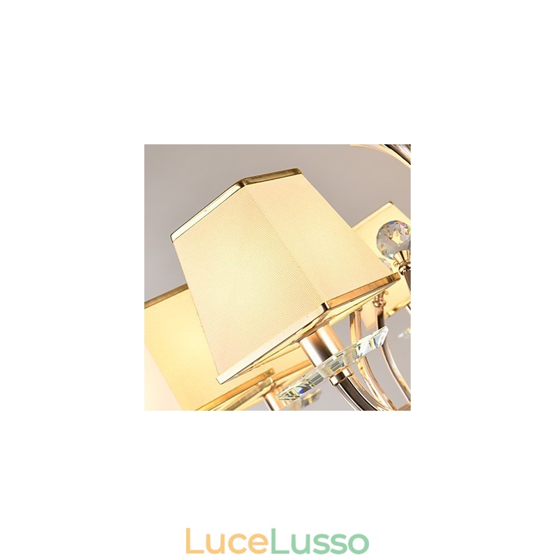 Lampadario moderno contemporaneo elettroplaccato caratteristica per cristallo metallo