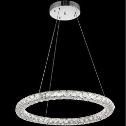 Lampadario moderno a sospensione in cristallo ad anello, lampadario in cristallo, lampade per illuminazione interna, dimmerabili con telecomando