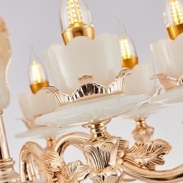 Lampadario in lega di zinco con cristallo in stile europeo
