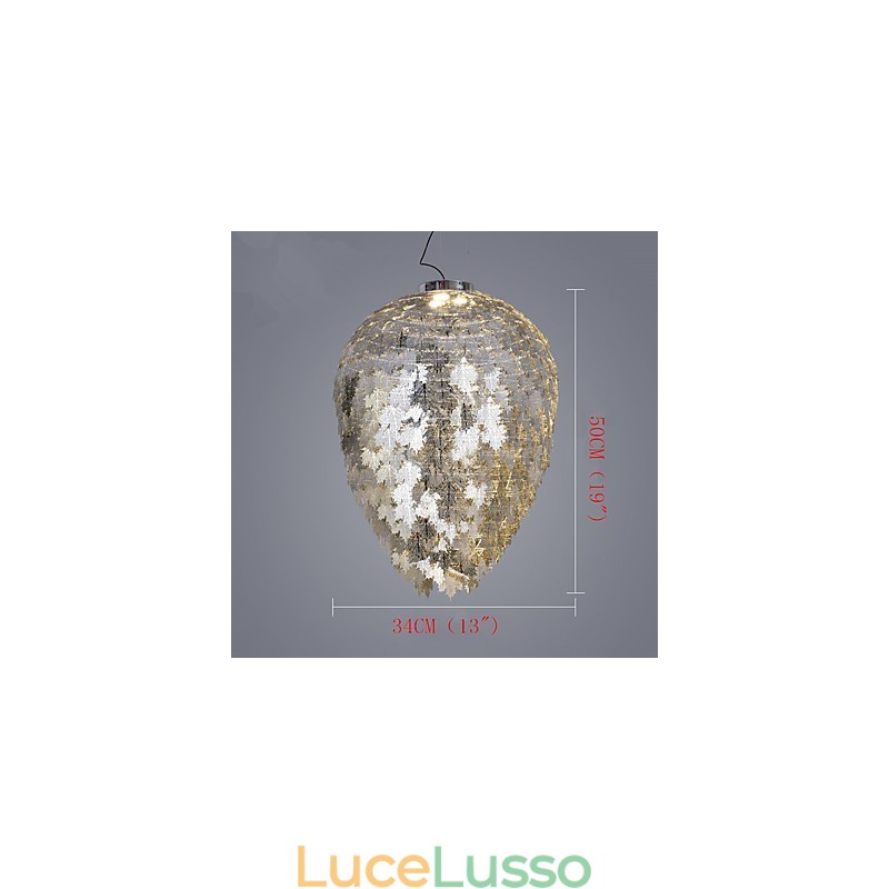 Lanterna classica tradizionale elettroplaccata caratteristica per lampadario in metallo in stile mini