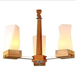 Semplice illuminazione artistica in legno massello Lampada da soffitto creativa Iviving