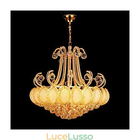 Lampadario moderno di lusso in cristallo con luce pendente, diametro 50 cm, contiene 8 lampadine. Lampadario moderno di lusso in cristallo con luce pendente, diametro 50 cm, contiene 8 lampadine.