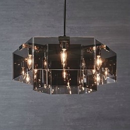 Dipinto rustico Lodge Caratteristica per designer Lampadario in metallo per interni a 6 lampadine