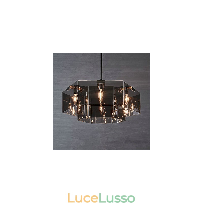 Dipinto rustico Lodge Caratteristica per designer Lampadario in metallo per interni a 6 lampadine