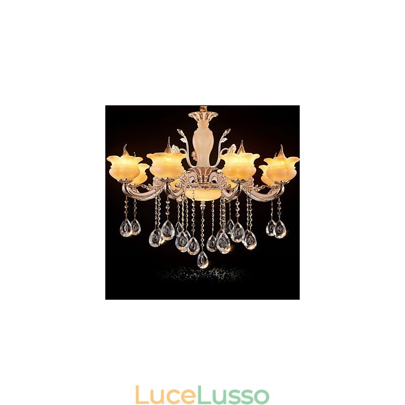 Lampada a sospensione in cristallo di giada