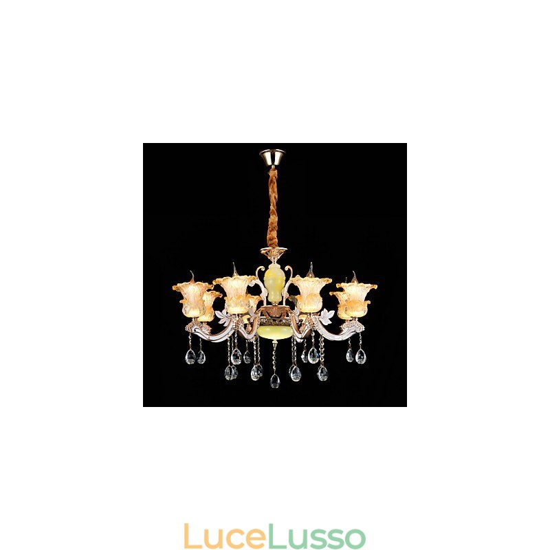 Moderno Contemporaneo Tradizionale Classico Lega di Zinco Caratteristica per Cristallo Mini Stile Lampadario in Metallo