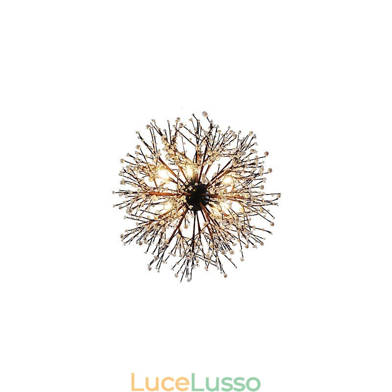 Lampadario moderno Firework Vintage in ferro battuto con 8 luci Lampadario a sospensione a isola Illuminazione a soffitto