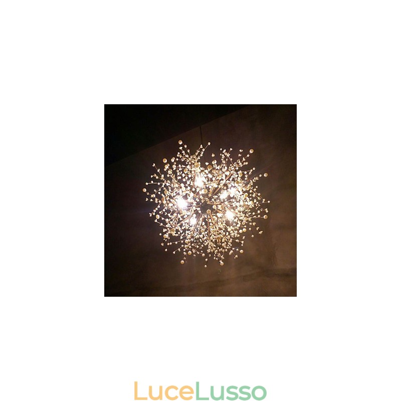 Lampadario moderno Firework Vintage in ferro battuto con 8 luci Lampadario a sospensione a isola Illuminazione a soffitto