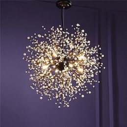 Lampadario moderno Firework Vintage in ferro battuto con 8 luci Lampadario a sospensione a isola Illuminazione a soffitto