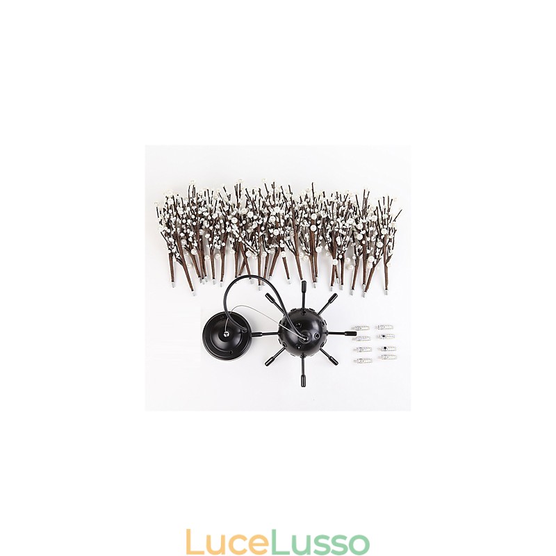 Lampadario moderno Firework Vintage in ferro battuto con 8 luci Lampadario a sospensione a isola Illuminazione a soffitto