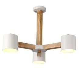Lampadario a 3 luci moderno contemporaneo tradizionale classico vintage country legno caratteristica per legno