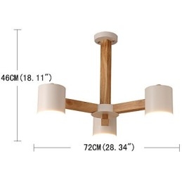 Lampadario a 3 luci moderno contemporaneo tradizionale classico vintage country legno caratteristica per legno