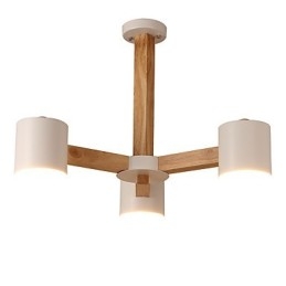 Lampadario a 3 luci moderno contemporaneo tradizionale classico vintage country legno caratteristica per legno