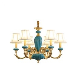 Lampadario tutto in rame Lampadario decorativo in giada