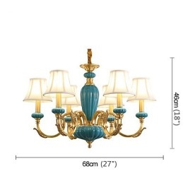 Lampadario tutto in rame Lampadario decorativo in giada