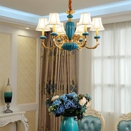 Lampadario tutto in rame Lampadario decorativo in giada