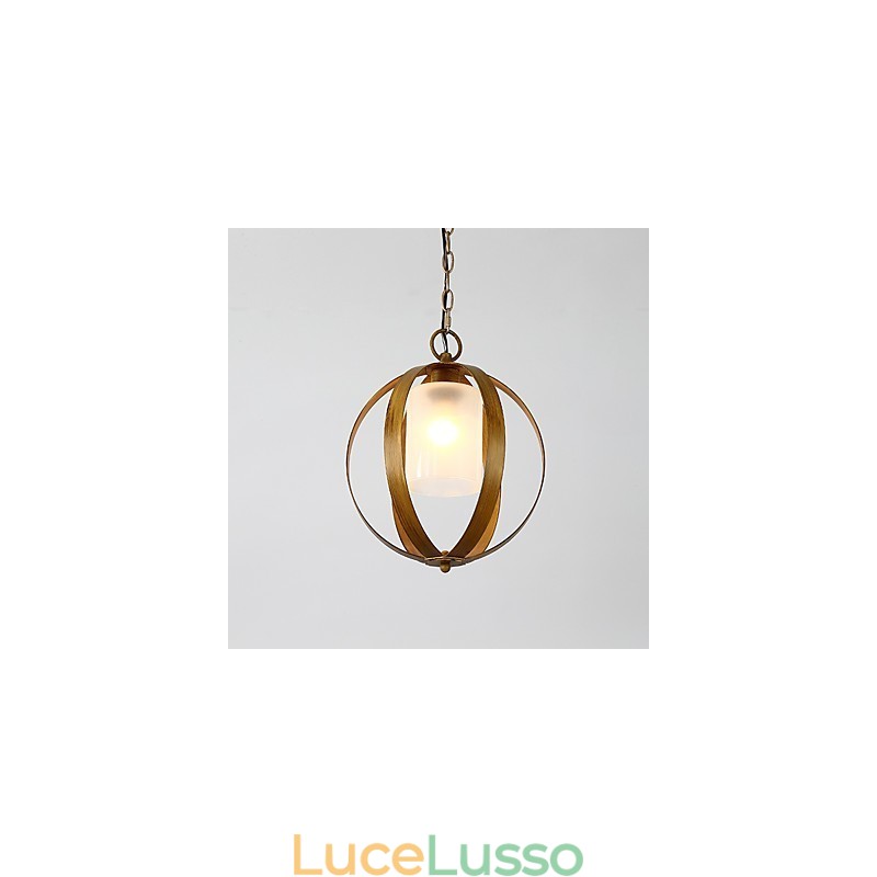 Loft in metallo americano stile industriale dipinto a colori con lampadario europeo in vetro lampada a sospensione per interni