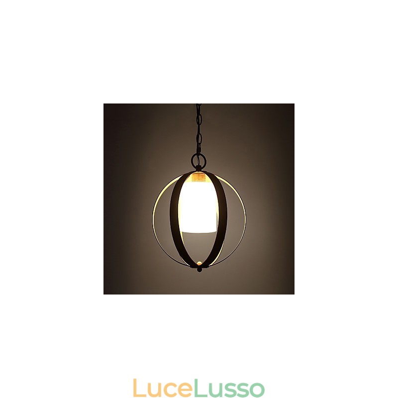 Loft in metallo americano stile industriale dipinto a colori con lampadario europeo in vetro lampada a sospensione per interni